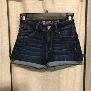 American eagle hi-rise shortie shorts